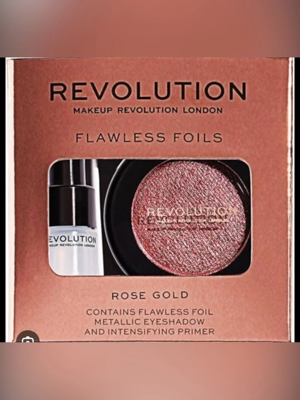 Revolution Flawless Foils Metallic Single Eyeshadow Rose Gold